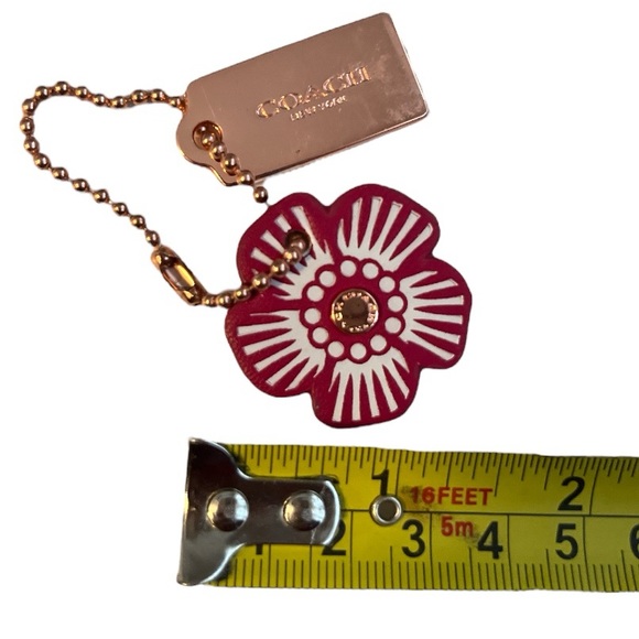 Coach Rose Gold/Plum Bag Charm NWOT - Picture 3 of 3